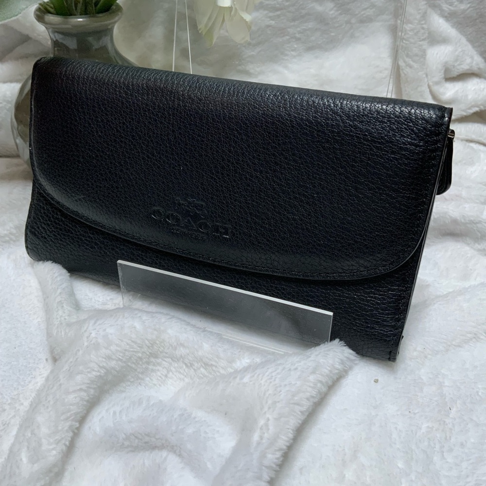 Coach Midnight Black Leather Wallet